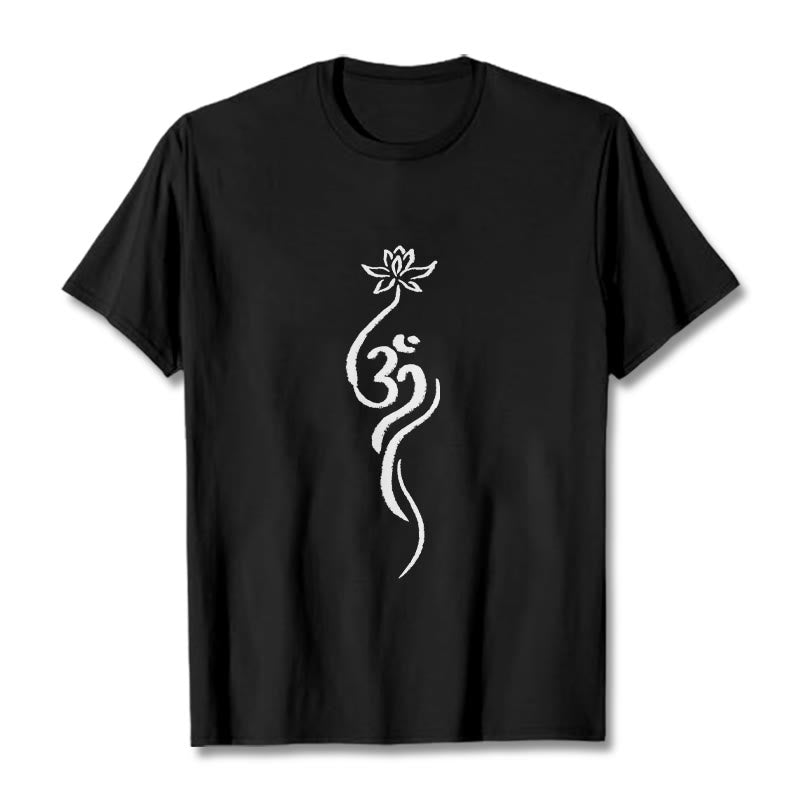 T-shirt avec motif Buddha Stones et fleur de lotus Om - Noir - 2XL - image 4