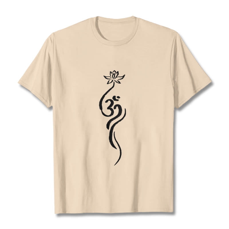 T-shirt avec motif Buddha Stones et fleur de lotus Om - Bisque - 2XL - image 9