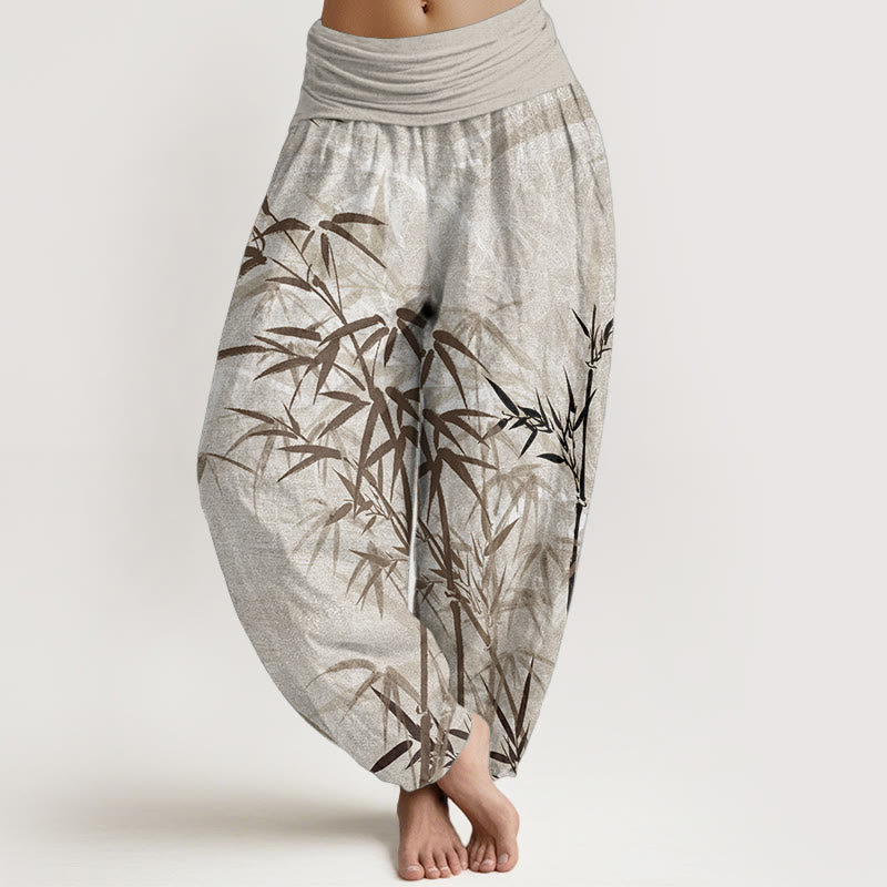 Pantalon Buddha Stones de bambou et taille élastique pour femme