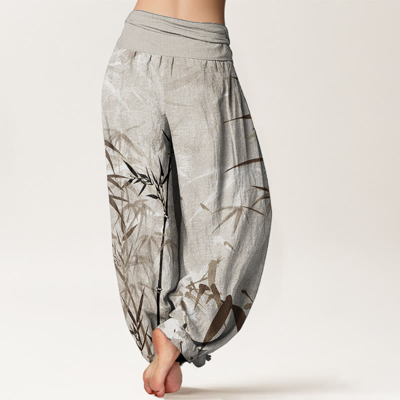 Pantalon Buddha Stones de bambou et taille élastique pour femme