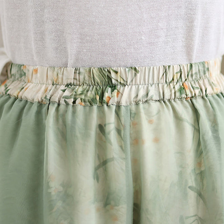 Pantalon large en coton avec poches pour femme, imprimé vintage Buddha Stones, motif végétal, double épaisseur - image 7