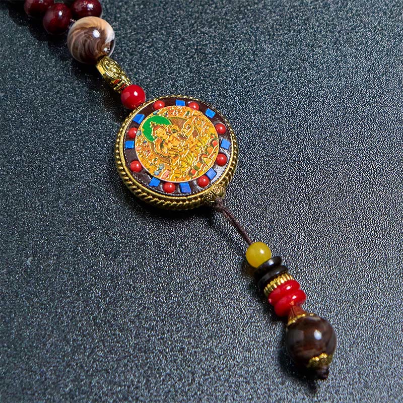 Buddha Stones tibétaines, perles en bois faites à la main, Om Mani Padme Hum Samantabhadra Bodhisattva, pendentif de collier de pureté - image 15