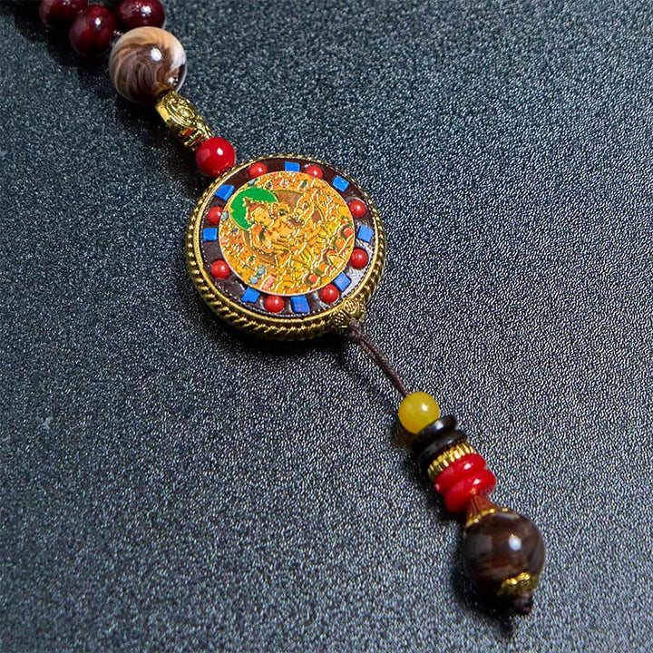 Buddha Stones tibétaines, perles en bois faites à la main, Om Mani Padme Hum Samantabhadra Bodhisattva, pendentif de collier de pureté - image 15