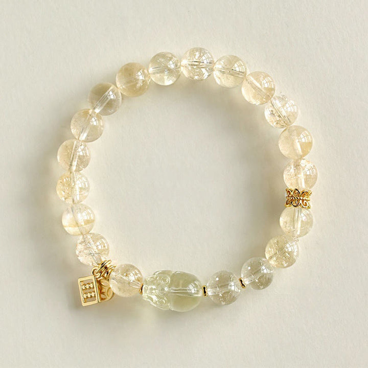Bracelet de protection en cuivre et citrine naturelle PiXiu Buddha Stones