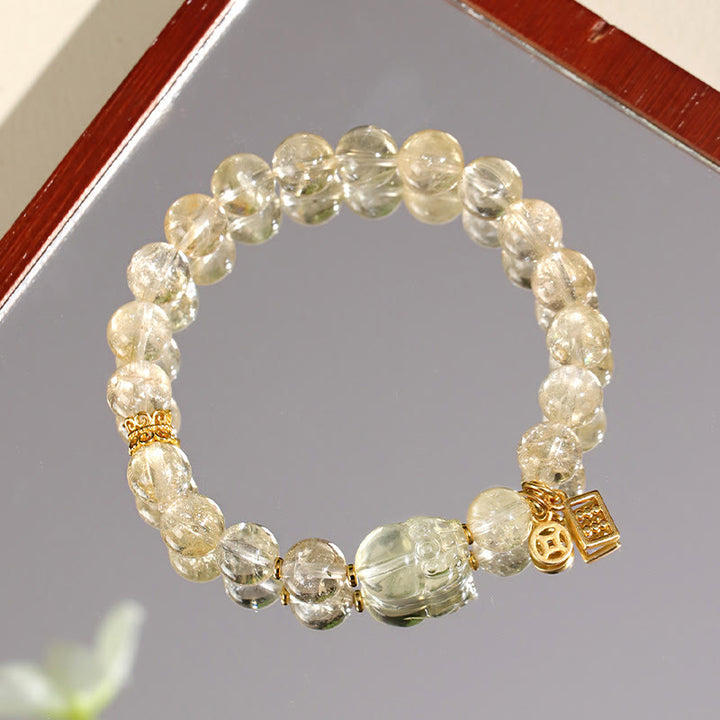 Bracelet de protection en cuivre et citrine naturelle PiXiu Buddha Stones
