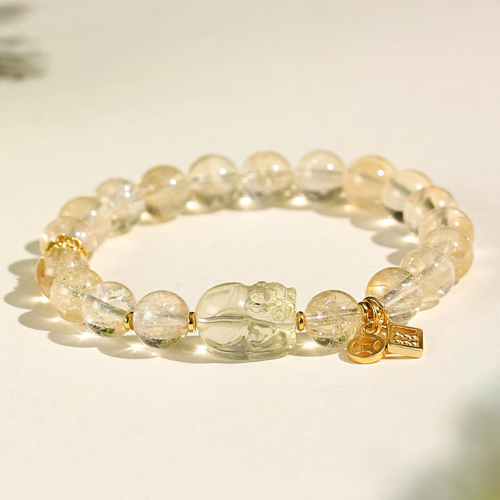 Bracelet de protection en cuivre et citrine naturelle PiXiu Buddha Stones