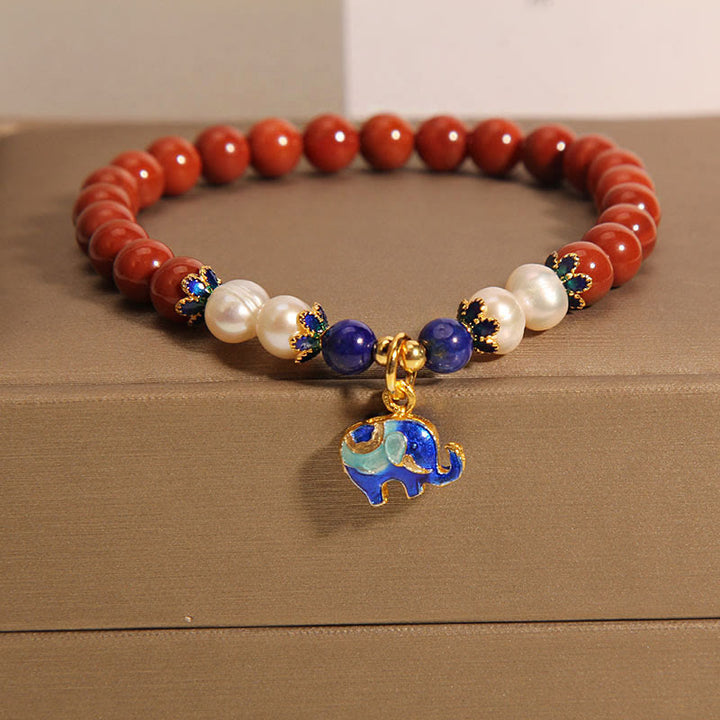 Bracelet en Buddha Stones , perles d'agate rouge du Sud naturelles, breloque cadenas de paix, positif