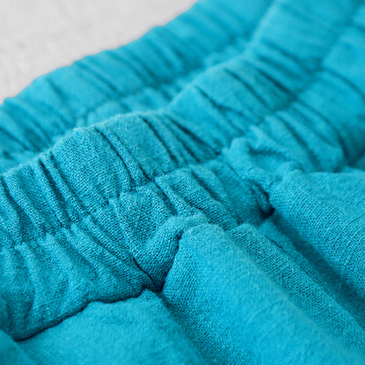 Pantalon sarouel décontracté en coton et lin pour femme avec poches, longueur 7-8, Buddha Stones - image 13