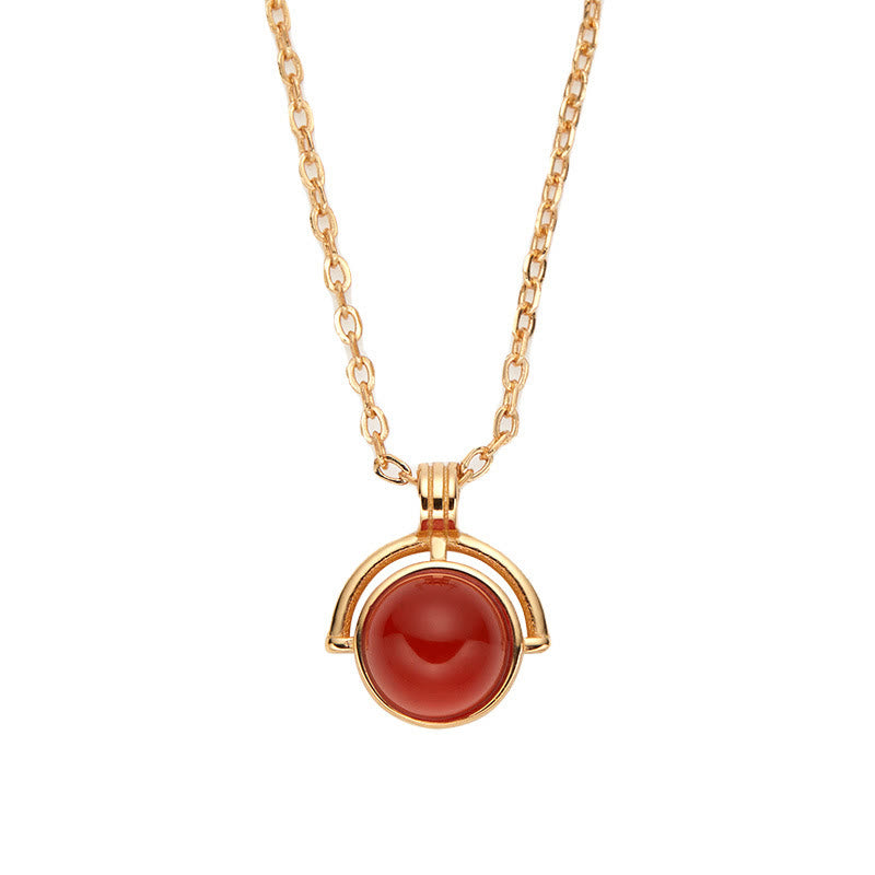Collier pendentif en argent sterling 925 Buddha Stones , agate rouge, œil de tigre, aigue-marine et pierre de lune
