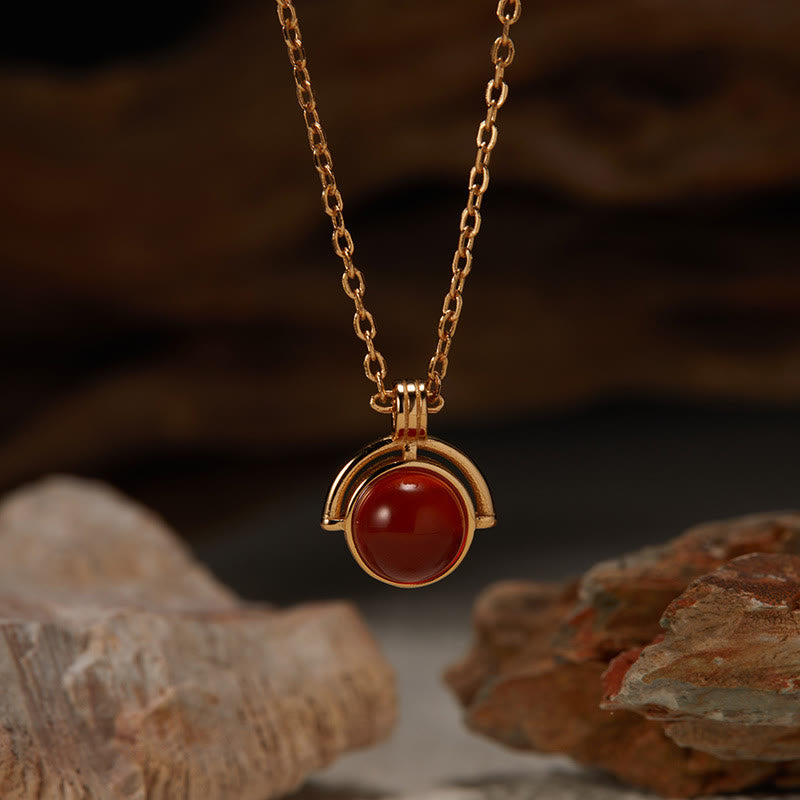 Collier pendentif en argent sterling 925 Buddha Stones , agate rouge, œil de tigre, aigue-marine et pierre de lune