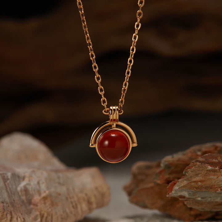 Collier pendentif en argent sterling 925 Buddha Stones , agate rouge, œil de tigre, aigue-marine et pierre de lune