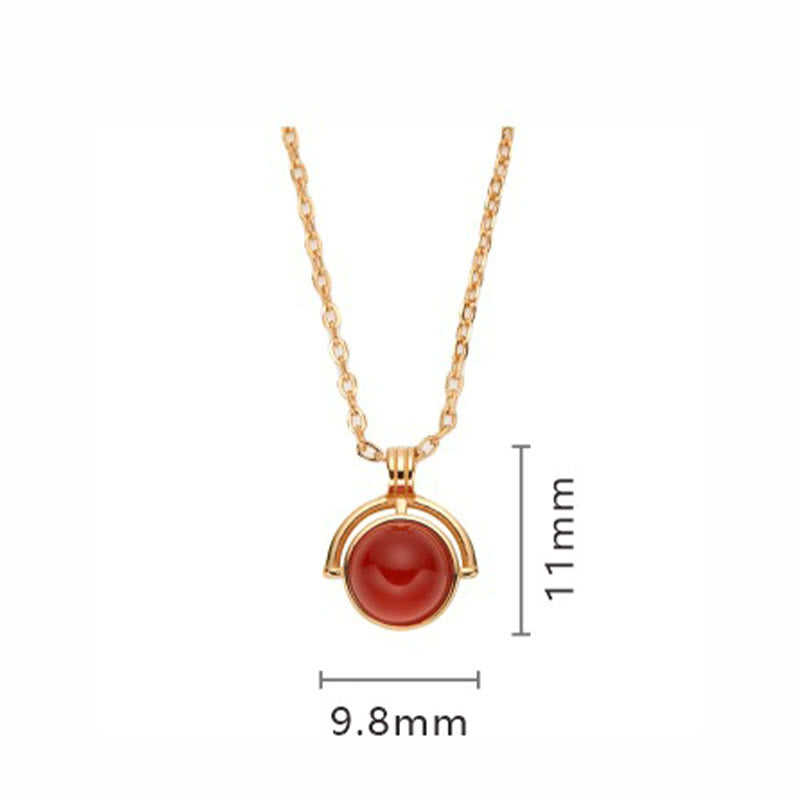 Collier pendentif en argent sterling 925 Buddha Stones , agate rouge, œil de tigre, aigue-marine et pierre de lune
