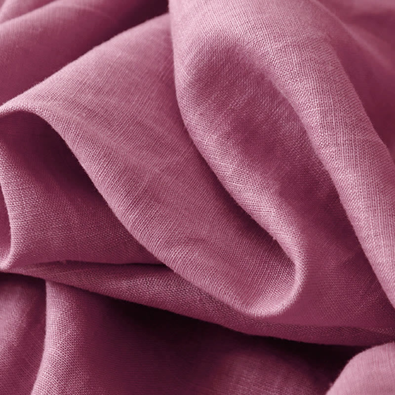 Pantalon longueur cheville en coton avec poches pour femme, couleur pure, style été Buddha Stones - image 4