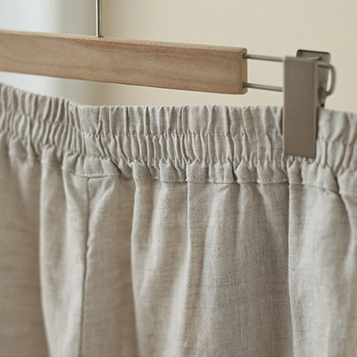 Pantalon large en coton avec poches pour femme , Buddha Stones , uni, en dentelle, patchwork, longueur 7-8 - image 4