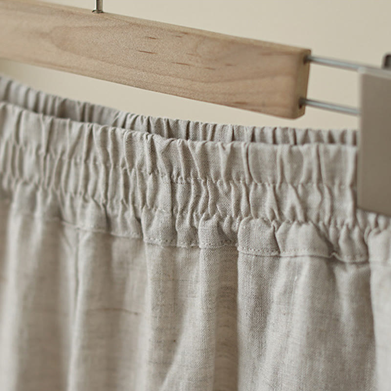 Pantalon large en coton avec poches pour femme , Buddha Stones , uni, en dentelle, patchwork, longueur 7-8 - image 5