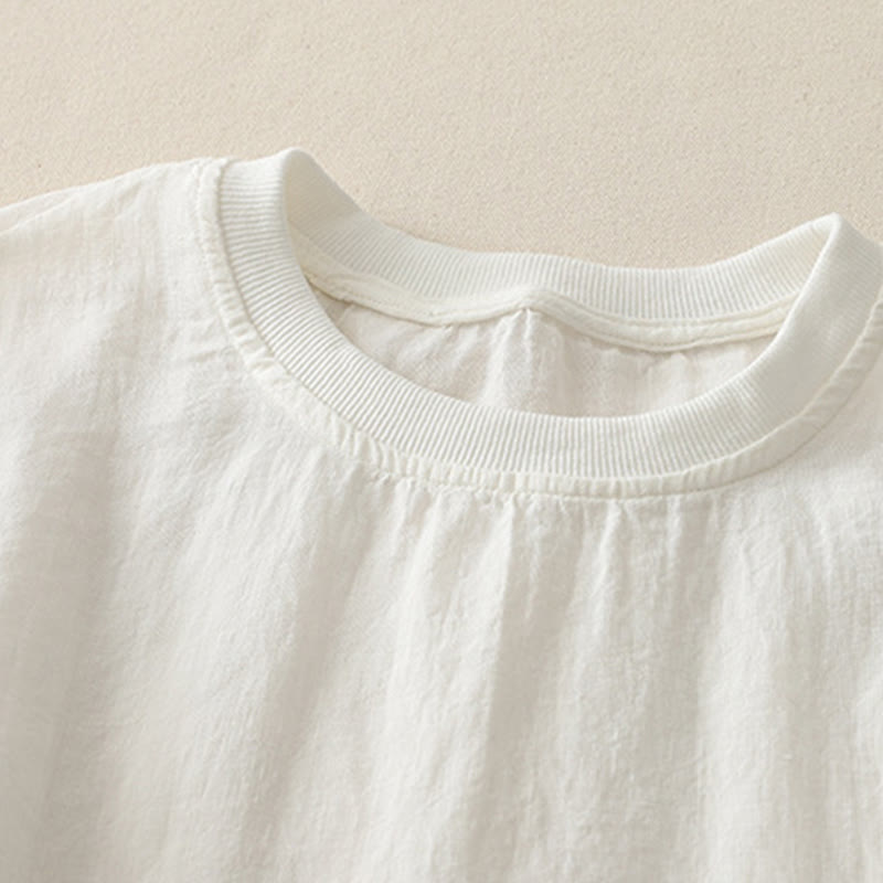 Chemise à manches courtes en polyester pour femme, motif Buddha Stones, col ras du cou et imprimé fil uni - image 5