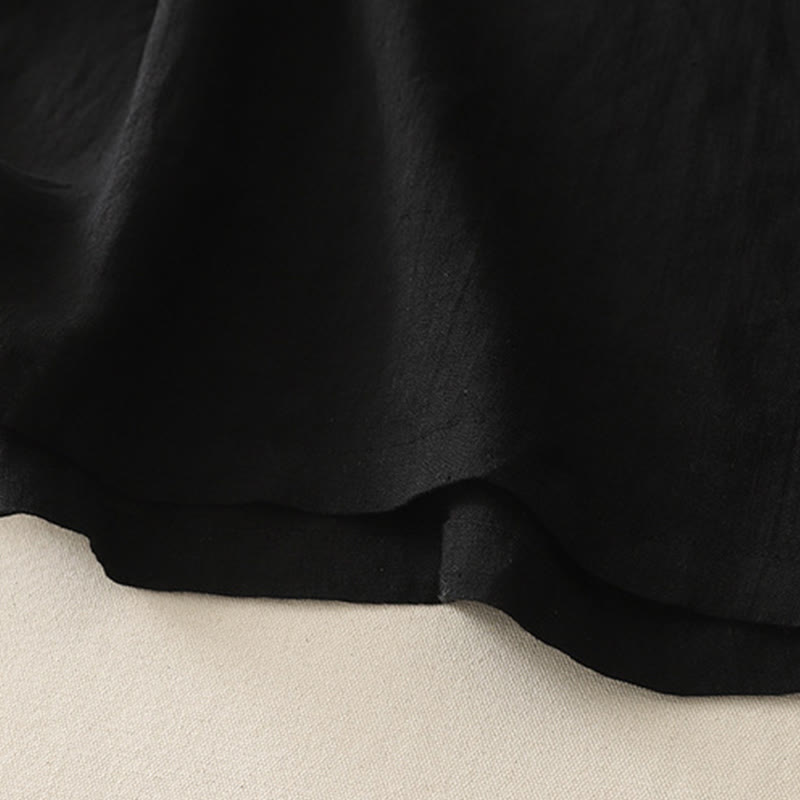 Chemise à manches courtes en polyester pour femme, motif Buddha Stones, col ras du cou et imprimé fil uni - image 11