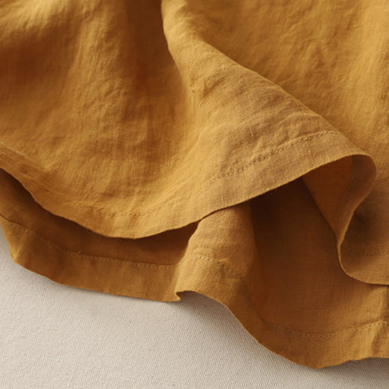 Chemise à manches courtes en polyester pour femme, motif Buddha Stones, col ras du cou et imprimé fil uni - image 15