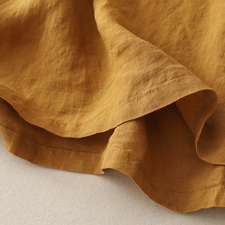 Chemise à manches courtes en polyester pour femme, motif Buddha Stones, col ras du cou et imprimé fil uni - image 15