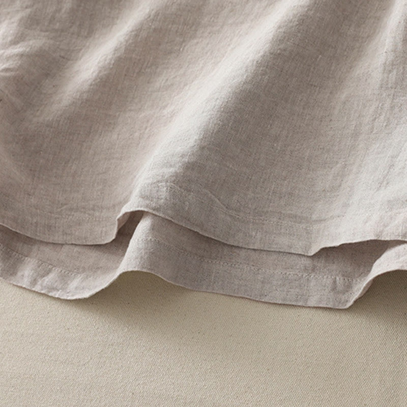 Chemise à manches courtes en polyester pour femme, motif Buddha Stones, col ras du cou et imprimé fil uni - image 28