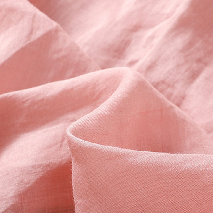 Chemise femme en coton et lin à manches trois-quarts et motif brodé de Buddha Stones  - image 28