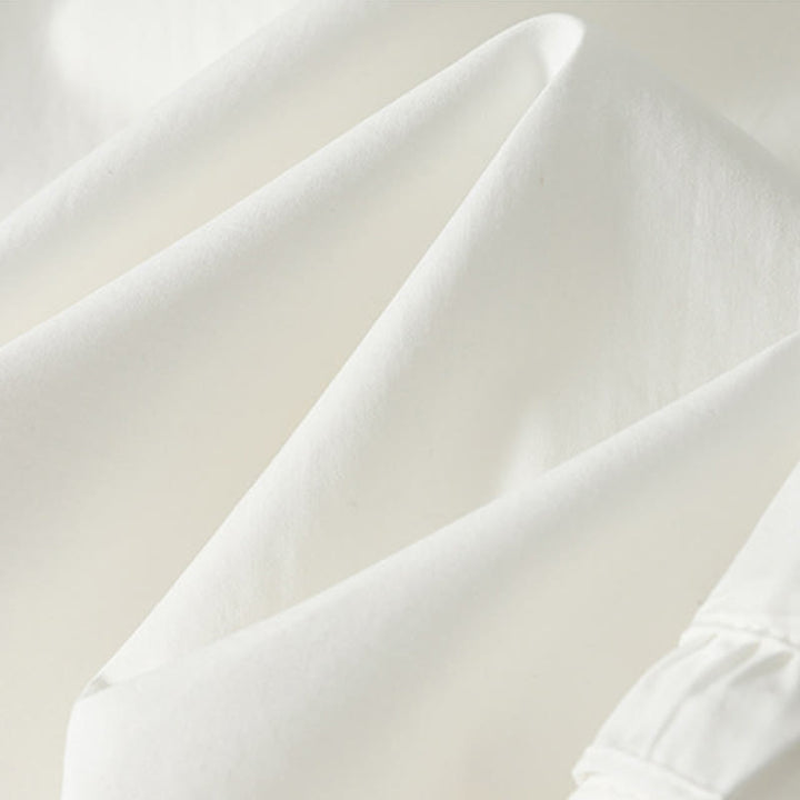 Pantalon en coton et lin pour femme avec poches, motif Buddha Stones, ourlet à volants, couleur pure - image 4