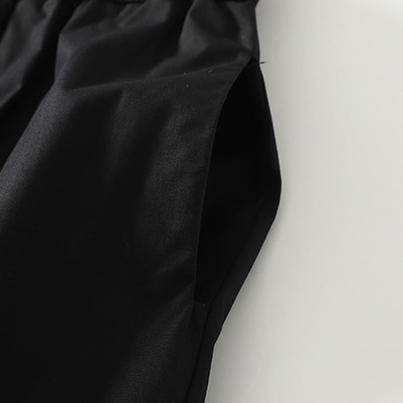 Pantalon en coton et lin pour femme avec poches, motif Buddha Stones, ourlet à volants, couleur pure - image 11