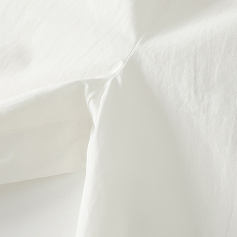 Pantalon en coton et lin pour femme avec poches, motif Buddha Stones, ourlet à volants, couleur pure - image 5