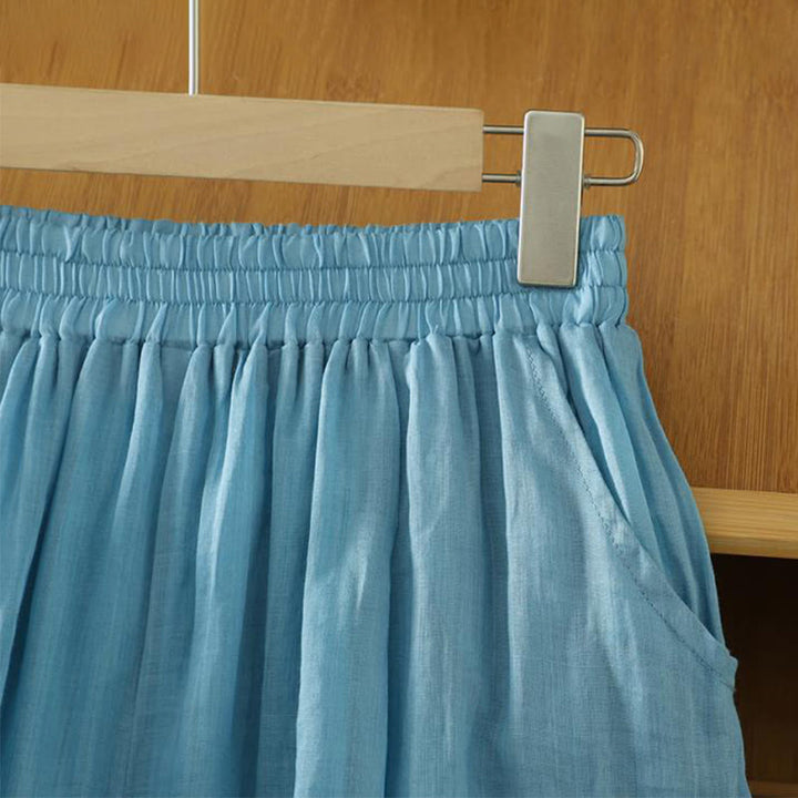 Pantalon harem pour femme, longueur cheville, avec poches, couleur pure et design simple, de la Buddha Stones Commute - image 22