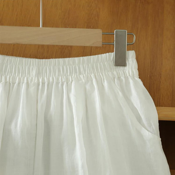 Pantalon harem pour femme, longueur cheville, avec poches, couleur pure et design simple, de la Buddha Stones Commute - image 9