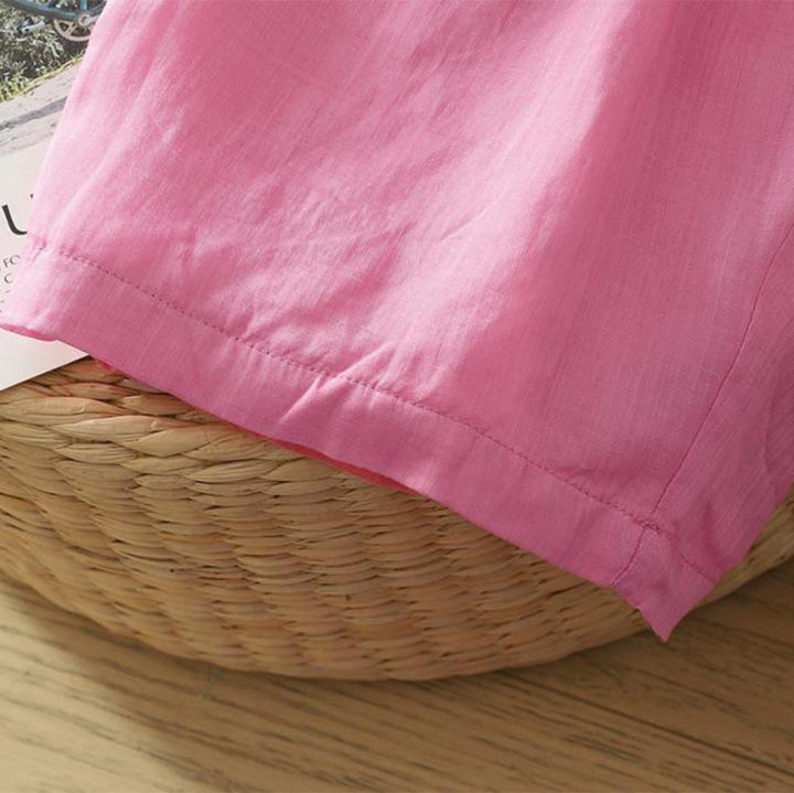 Pantalon harem pour femme, longueur cheville, avec poches, couleur pure et design simple, de la Buddha Stones Commute - image 19