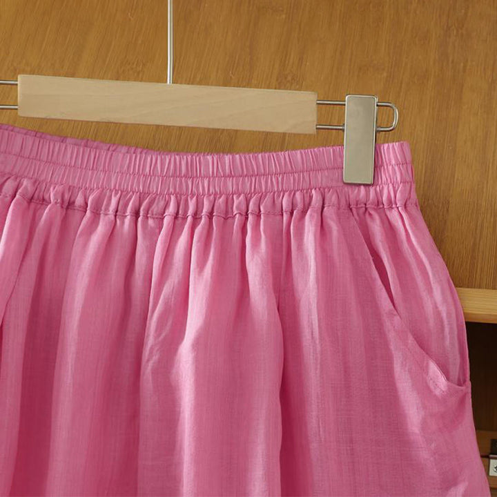 Pantalon harem pour femme, longueur cheville, avec poches, couleur pure et design simple, de la Buddha Stones Commute - image 17