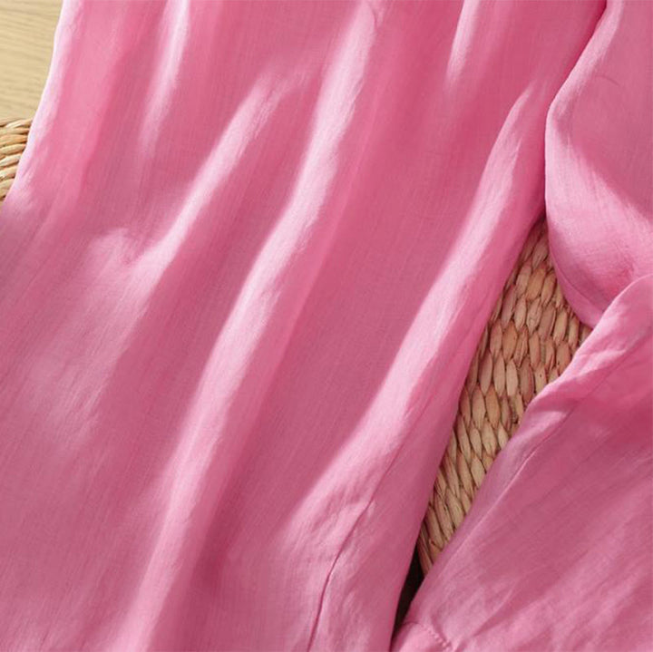 Pantalon harem pour femme, longueur cheville, avec poches, couleur pure et design simple, de la Buddha Stones Commute - image 18