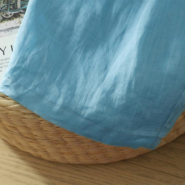 Pantalon harem pour femme, longueur cheville, avec poches, couleur pure et design simple, de la Buddha Stones Commute - image 24