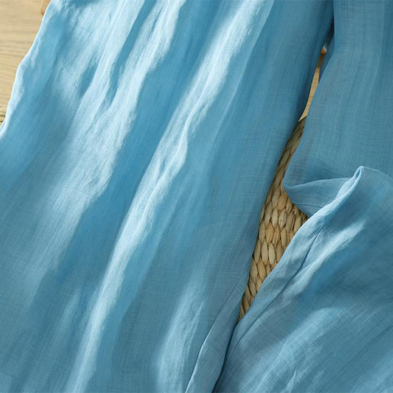 Pantalon harem pour femme, longueur cheville, avec poches, couleur pure et design simple, de la Buddha Stones Commute - image 23