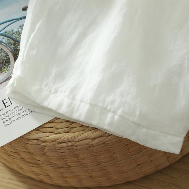 Pantalon harem pour femme, longueur cheville, avec poches, couleur pure et design simple, de la Buddha Stones Commute - image 13