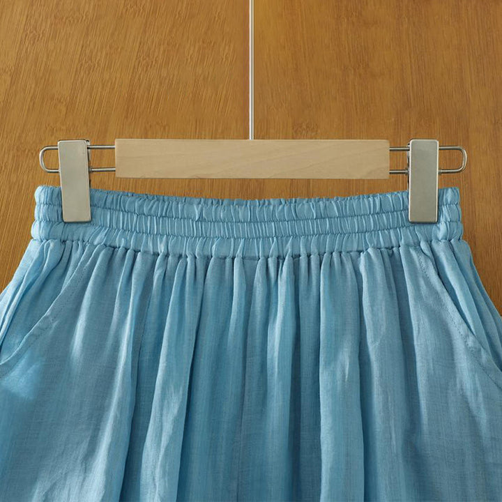 Pantalon harem pour femme, longueur cheville, avec poches, couleur pure et design simple, de la Buddha Stones Commute - image 21