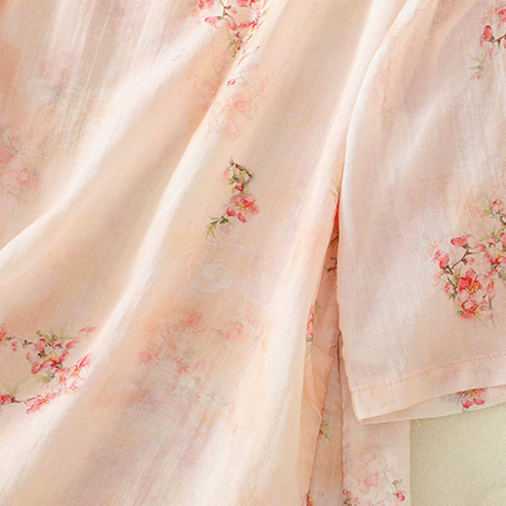 Chemise à manches trois-quarts en polyester pour femme, col ras du cou, imprimé plantes et Buddha Stones , motif grenouille - image 16