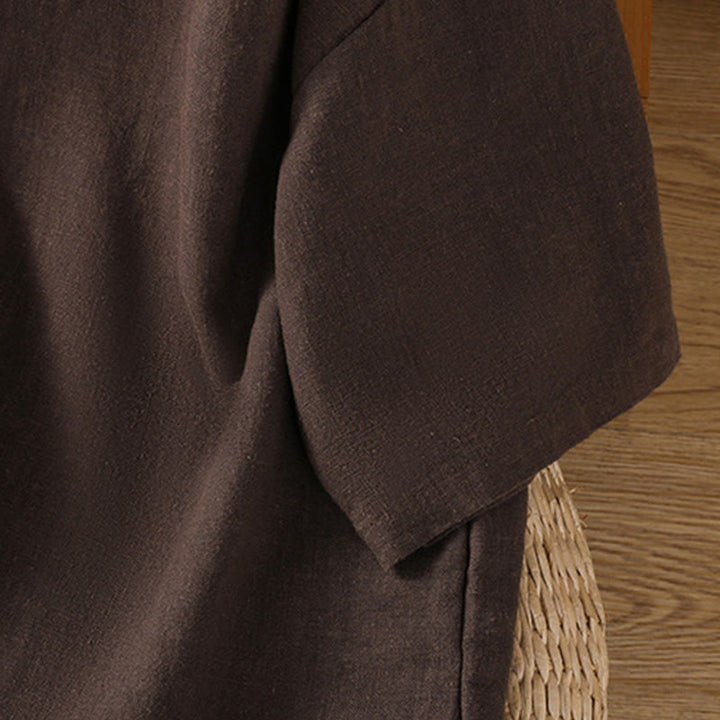 T-shirt d'été décontracté à manches courtes et col rond pour femme, en coton, motif Buddha Stones