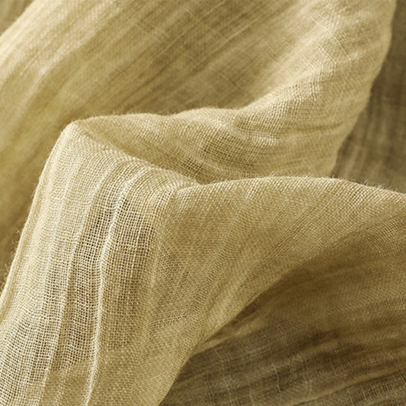 T-shirt décontracté d'été à col rond en coton et lin pour femme, motif Buddha Stones, manches trois-quarts - image 6