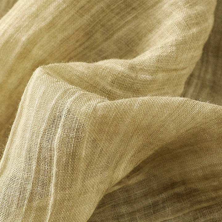 T-shirt décontracté d'été à col rond en coton et lin pour femme, motif Buddha Stones, manches trois-quarts - image 6