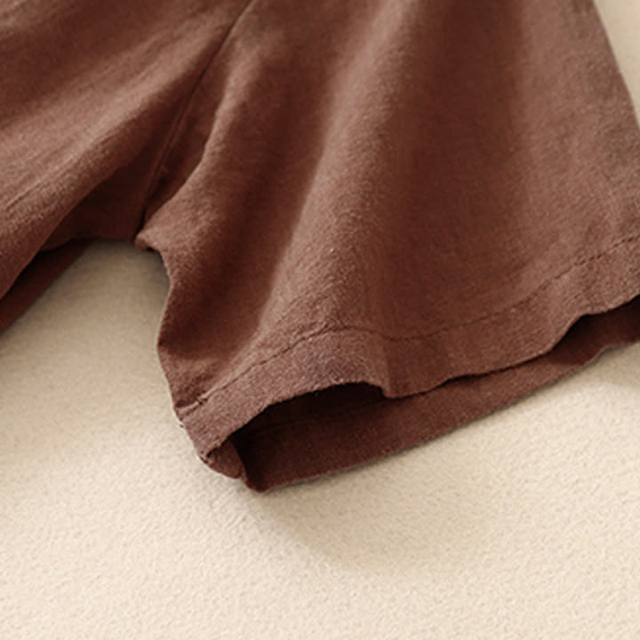 T-shirt d'été décontracté à manches courtes et col rond brodé Buddha Stones pour femme - image 27