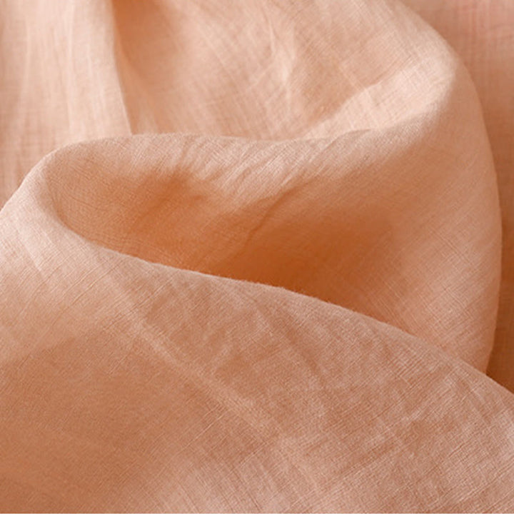 Chemise à manches trois-quarts en coton et lin pour femme, motif brodé de roses et de Buddha Stones - image 4