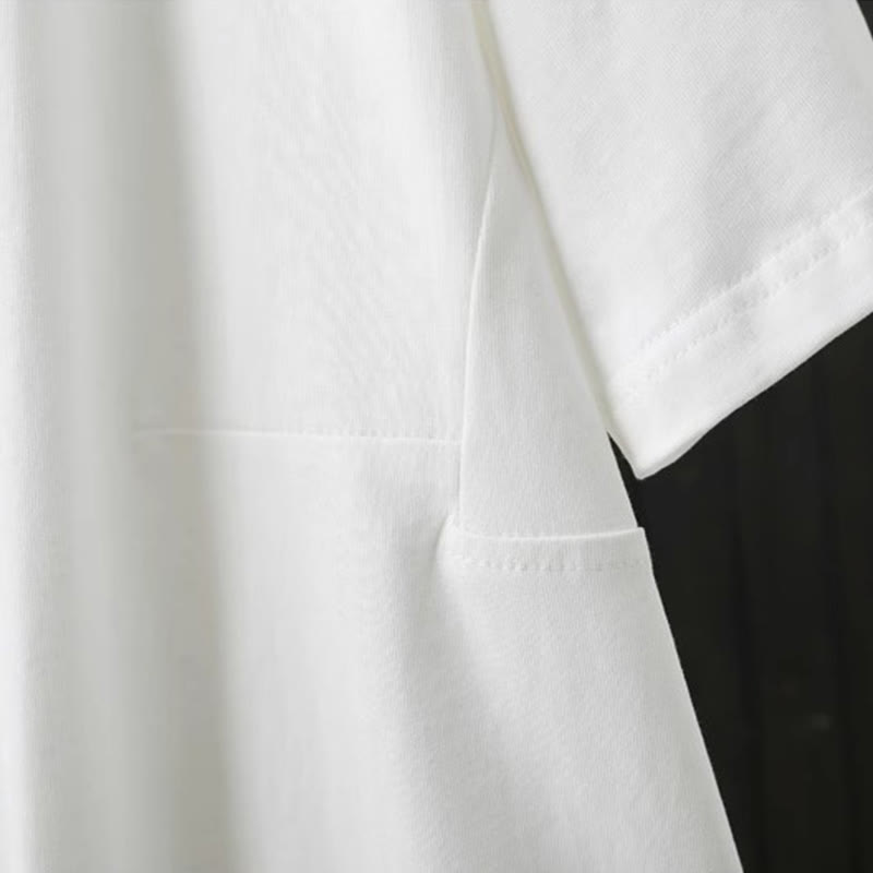 T-shirt décontracté à manches courtes et col rond pour femme, imprimé Buddha Stones , en coton, ample et uni, pour l'été - image 11