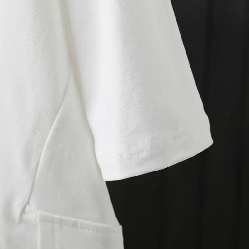 T-shirt décontracté à manches courtes et col rond pour femme, imprimé Buddha Stones , en coton, ample et uni, pour l'été - image 10