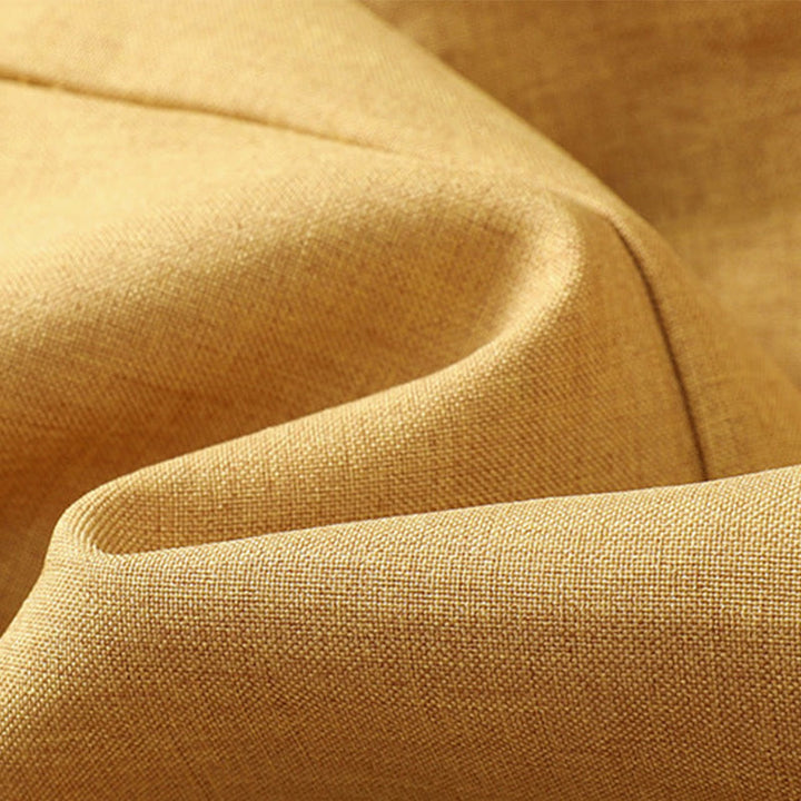 Chemise à manches trois-quarts en coton et lin pour femme, motif Buddha Stones, col ras du cou et boutons unis - image 9