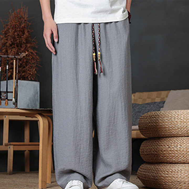 Pantalon décontracté uni avec cordon de serrage et poches pour homme Motif Buddha Stones - image 23