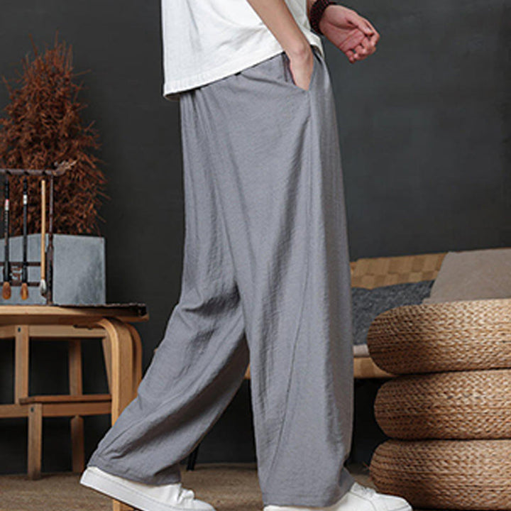 Pantalon décontracté uni avec cordon de serrage et poches pour homme Motif Buddha Stones - image 24