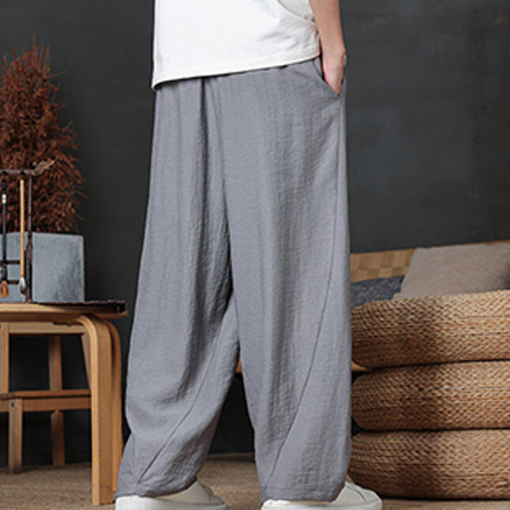 Pantalon décontracté uni avec cordon de serrage et poches pour homme Motif Buddha Stones - image 27