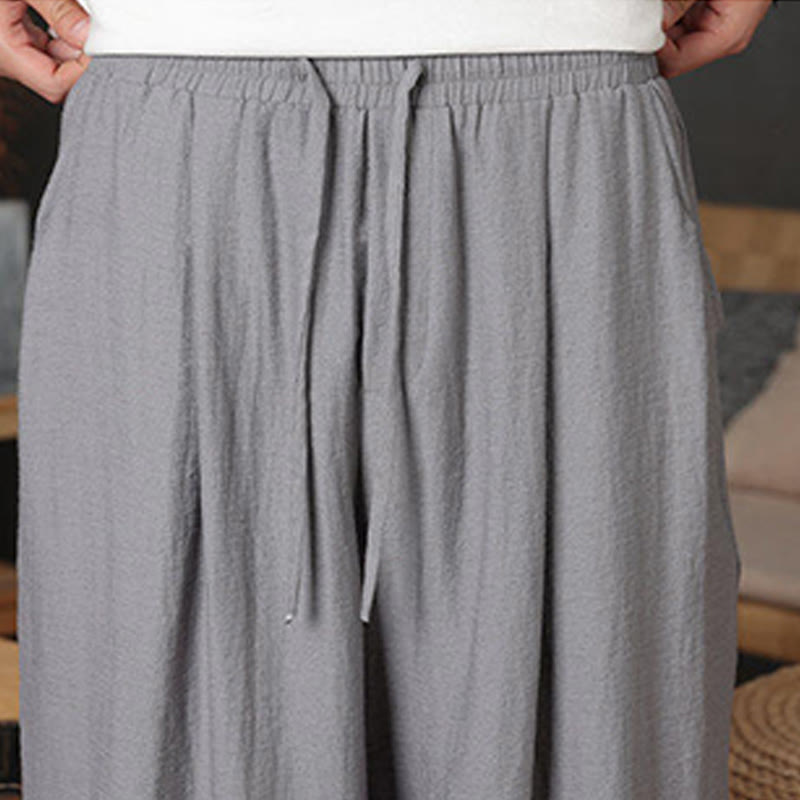 Pantalon décontracté uni avec cordon de serrage et poches pour homme Motif Buddha Stones - image 29